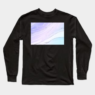 Light blue, purple and silvery background Long Sleeve T-Shirt